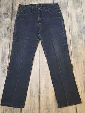Miraclebody Women's Dark Blue Mid Rise Straight Leg Jeans sz 12